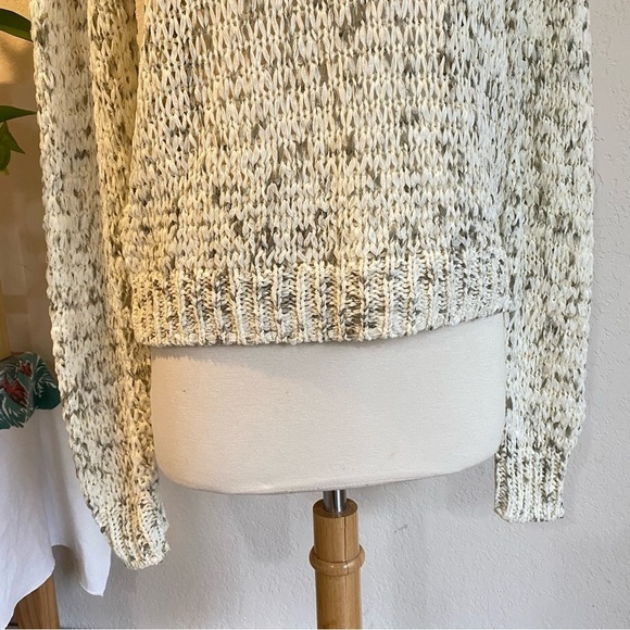 Calvin Klein structured knit sweater- marled cream white & grey - Picture 5 of 16